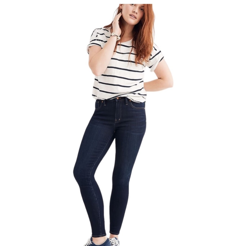 508 Madewell 9” High Rise Skinny Jeans Size 29 Dark Wash Denim NWOT Womens